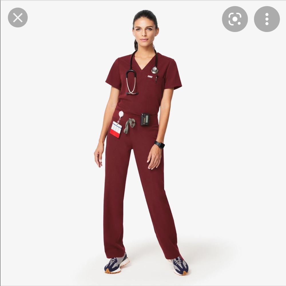 figs maroon xxs scub set - Picture 1 of 4